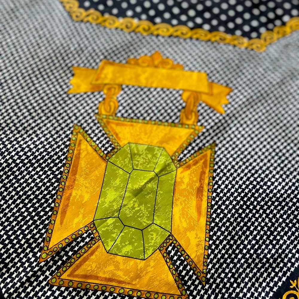 Christian Dior Vintage Silk Gemstone Scarf - Picture 12 of 13